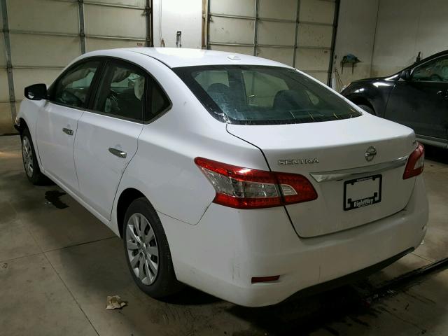 3N1AB7AP3FL656808 - 2015 NISSAN SENTRA S WHITE photo 3