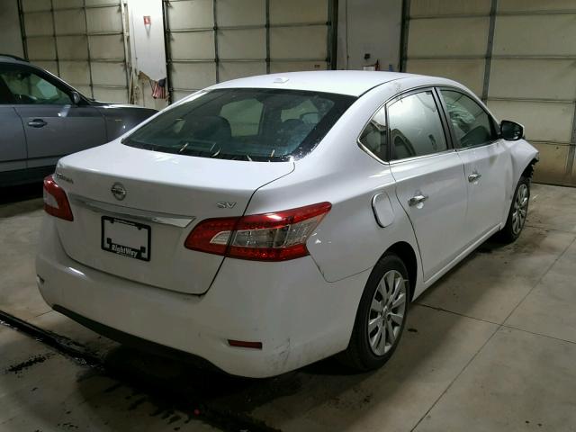 3N1AB7AP3FL656808 - 2015 NISSAN SENTRA S WHITE photo 4