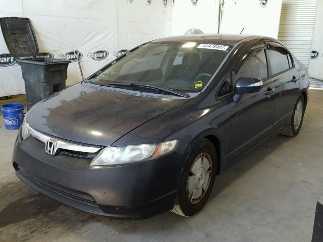 JHMFA36226S012082 - 2006 HONDA CIVIC HYBR BLUE photo 2