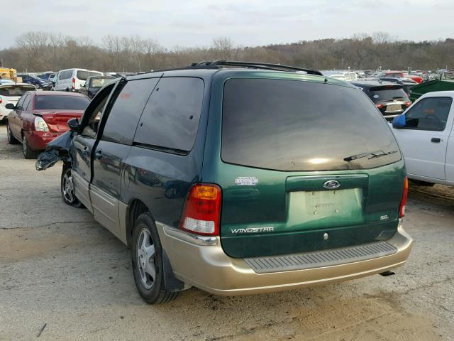 2FMZA534XYBD00893 - 2000 FORD WINDSTAR S GREEN photo 3