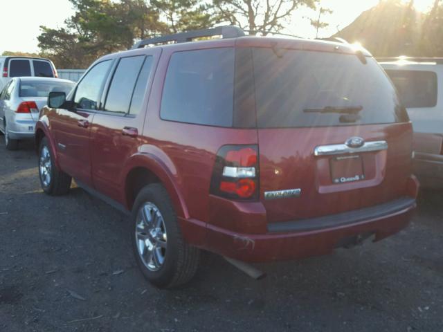 1FMEU73E38UA48814 - 2008 FORD EXPLORER X RED photo 3