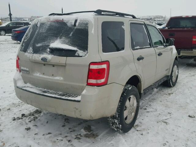 1FMCU03Z38KA31752 - 2008 FORD ESCAPE XLT TAN photo 4