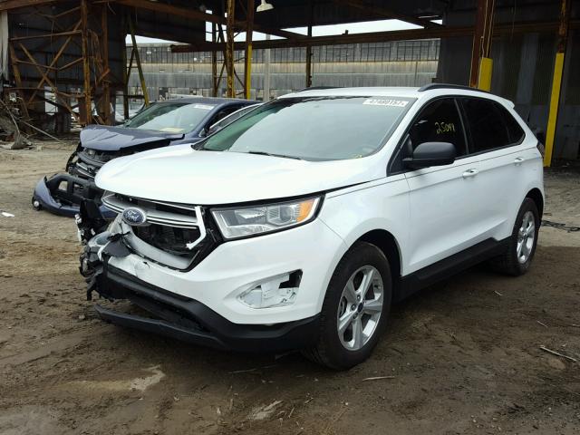 2FMTK4G80FBC14869 - 2015 FORD EDGE SE WHITE photo 2