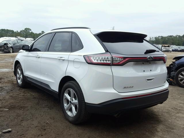 2FMTK4G80FBC14869 - 2015 FORD EDGE SE WHITE photo 3