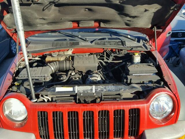 1J4GL48K93W567662 - 2003 JEEP LIBERTY SP RED photo 7