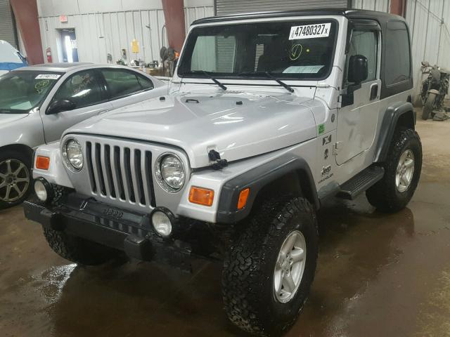 1J4FA39S54P721936 - 2004 JEEP WRANGLER X SILVER photo 2