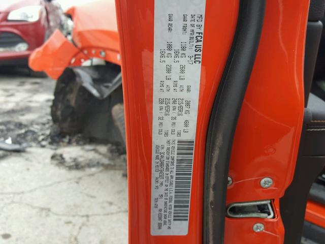 3C4NJDAB6HT642327 - 2017 JEEP COMPASS SP ORANGE photo 10