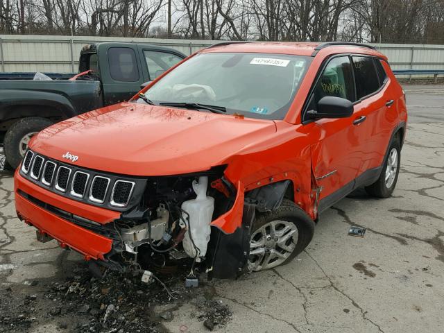 3C4NJDAB6HT642327 - 2017 JEEP COMPASS SP ORANGE photo 2