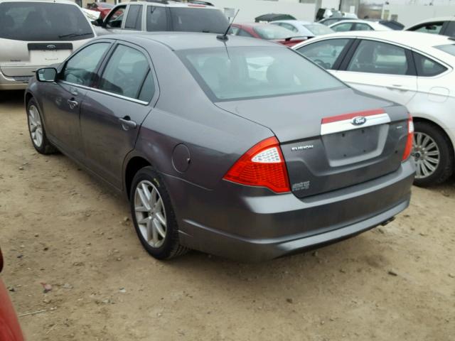 3FAHP0JA0CR126035 - 2012 FORD FUSION SEL GRAY photo 3