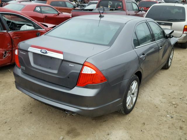 3FAHP0JA0CR126035 - 2012 FORD FUSION SEL GRAY photo 4