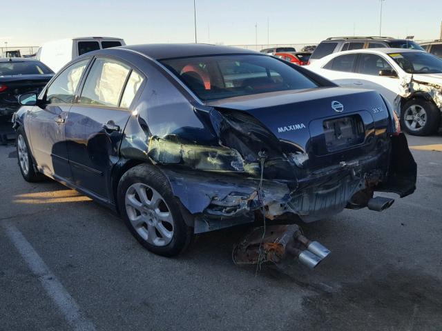 1N4BA41E97C861263 - 2007 NISSAN MAXIMA SE BLUE photo 3