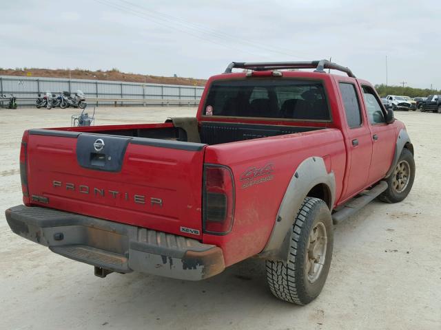 1N6ED29Y82C316470 - 2002 NISSAN FRONTIER C RED photo 4