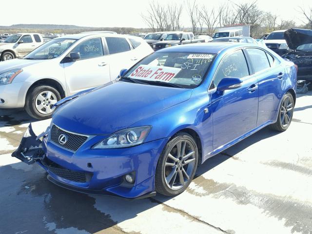 JTHBF5C2XD5187126 - 2013 LEXUS IS 250 BLUE photo 2