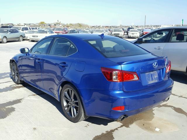 JTHBF5C2XD5187126 - 2013 LEXUS IS 250 BLUE photo 3