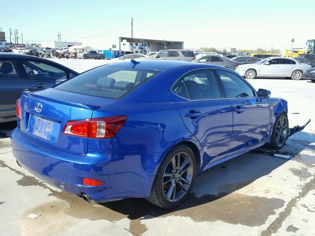 JTHBF5C2XD5187126 - 2013 LEXUS IS 250 BLUE photo 4