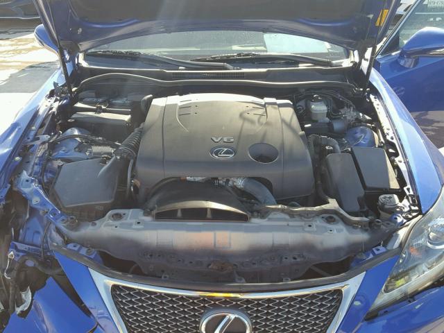 JTHBF5C2XD5187126 - 2013 LEXUS IS 250 BLUE photo 7