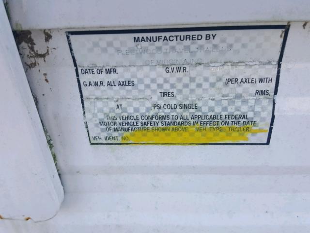 1EF1M2627T1469885 - 1996 CABIN TRAILER MALLARD WHITE photo 10