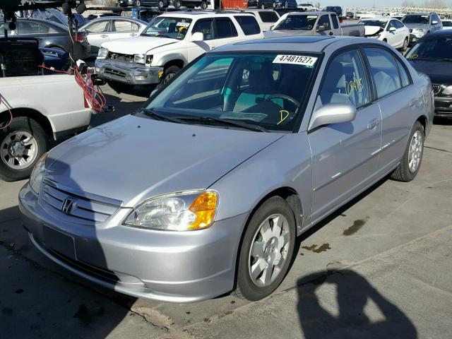 1HGES26822L060471 - 2002 HONDA CIVIC EX SILVER photo 2