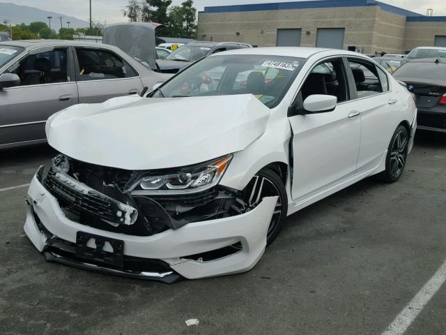 1HGCR2F5XGA211214 - 2016 HONDA ACCORD SPO WHITE photo 2