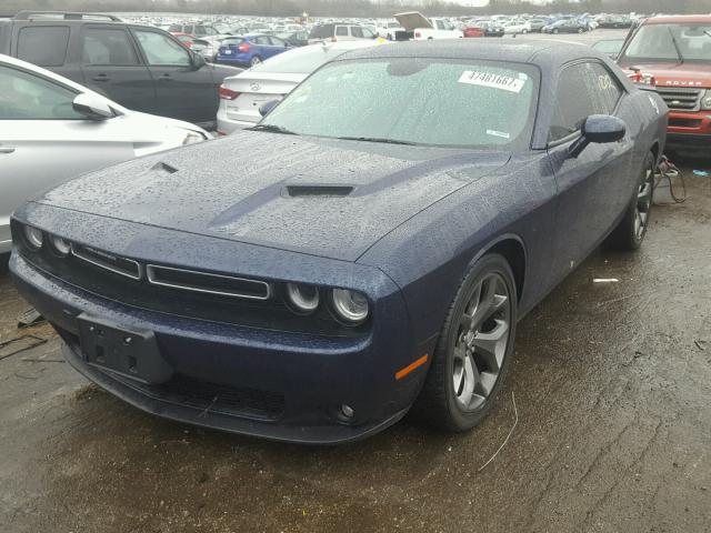 2C3CDZBG6FH851390 - 2015 DODGE CHALLENGER BLUE photo 2