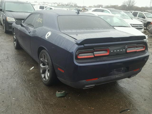 2C3CDZBG6FH851390 - 2015 DODGE CHALLENGER BLUE photo 3