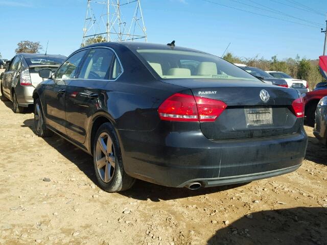 1VWBH7A32CC110258 - 2012 VOLKSWAGEN PASSAT SE BLACK photo 3