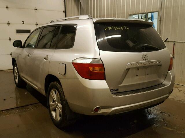 5TDDK3EH2AS001192 - 2010 TOYOTA HIGHLANDER SILVER photo 3