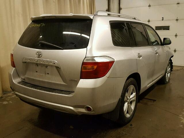 5TDDK3EH2AS001192 - 2010 TOYOTA HIGHLANDER SILVER photo 4