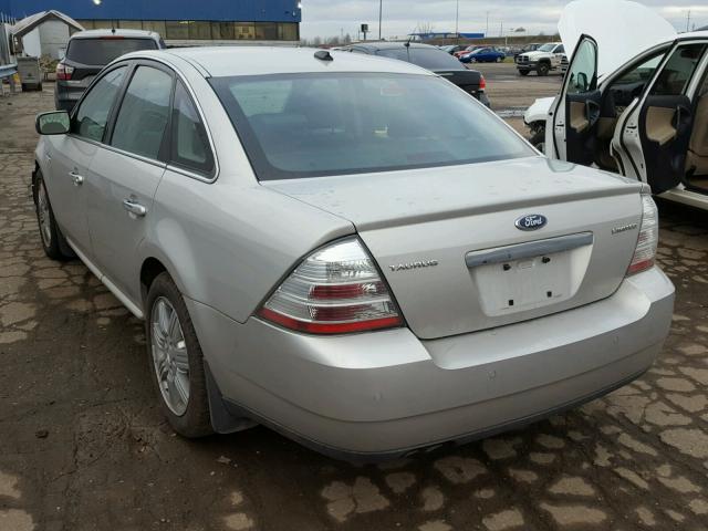 1FAHP25W28G116509 - 2008 FORD TAURUS LIM SILVER photo 3