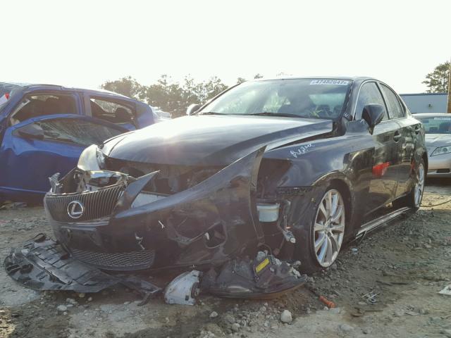 JTHCK262972012477 - 2007 LEXUS IS 250 BLACK photo 2