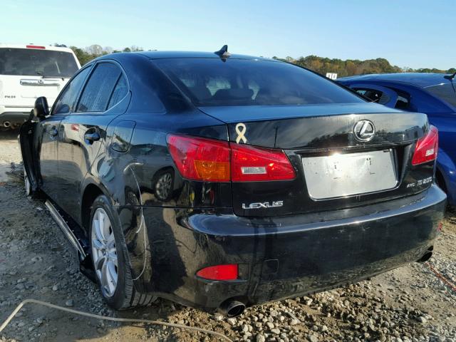 JTHCK262972012477 - 2007 LEXUS IS 250 BLACK photo 3