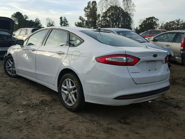 3FA6P0HR6DR149985 - 2013 FORD FUSION SE WHITE photo 3