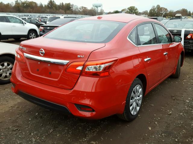 3N1AB7AP6HL709973 - 2017 NISSAN SENTRA S RED photo 4