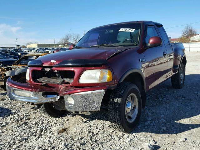 1FTEX08L2VKD35255 - 1997 FORD F150 RED photo 2