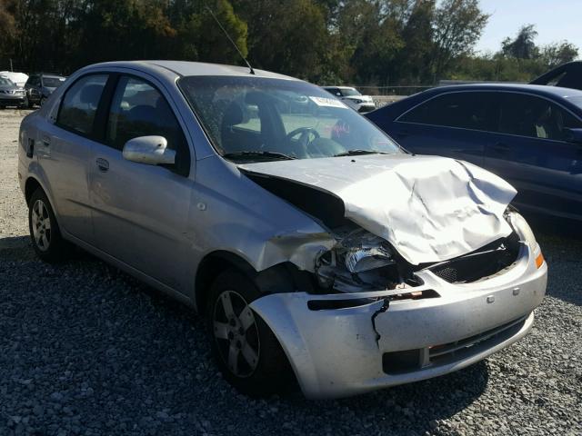 KL1TD56696B527694 - 2006 CHEVROLET AVEO BASE SILVER photo 1