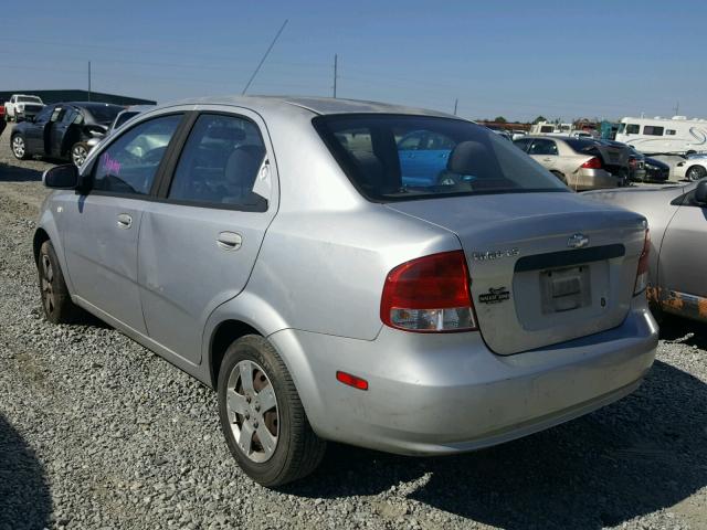 KL1TD56696B527694 - 2006 CHEVROLET AVEO BASE SILVER photo 3