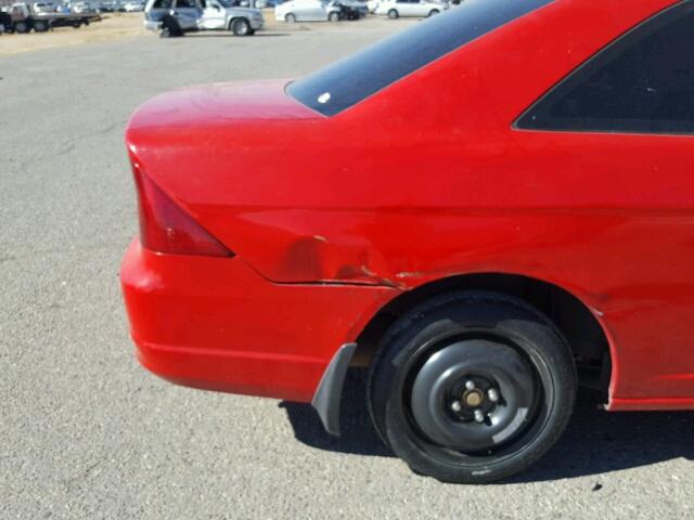 1HGEM210X2L102543 - 2002 HONDA CIVIC EX RED photo 9