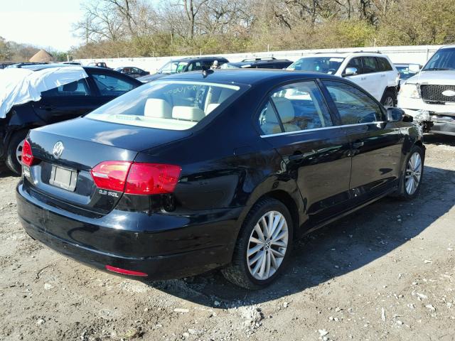 3VWLP7AJ4CM302611 - 2012 VOLKSWAGEN JETTA SEL BLACK photo 4