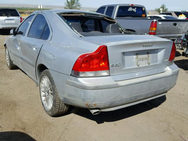 YV1RH59H942374360 - 2004 VOLVO S60 2.5T SILVER photo 3