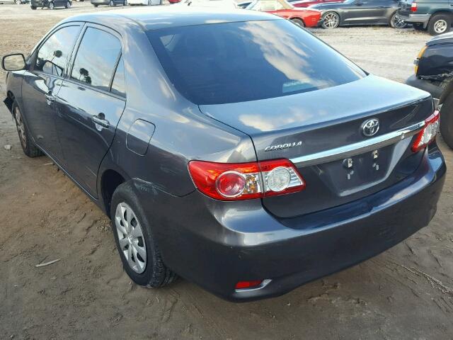 5YFBU4EE8CP009287 - 2012 TOYOTA COROLLA BA GRAY photo 3