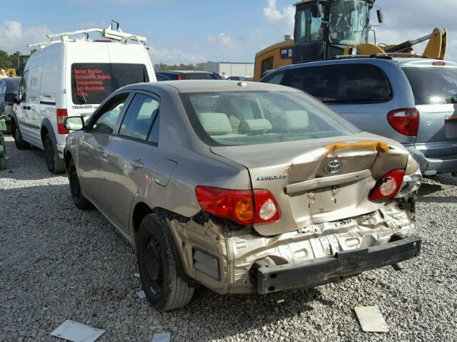 1NXBU40E39Z122871 - 2009 TOYOTA COROLLA BA GOLD photo 3