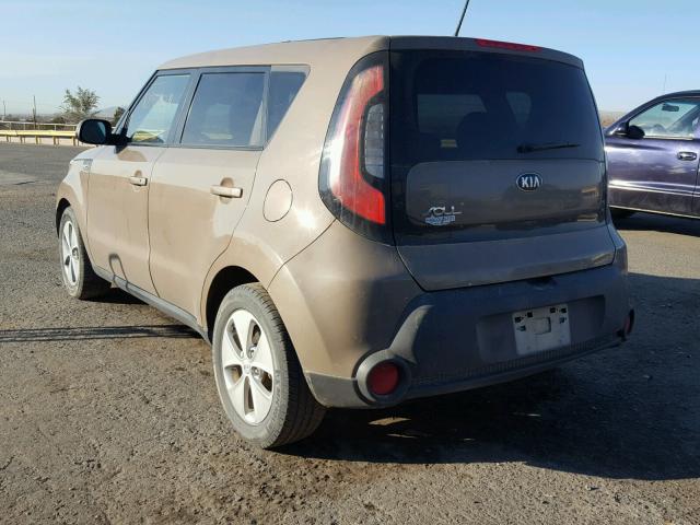 KNDJN2A29E7050363 - 2014 KIA SOUL BROWN photo 3