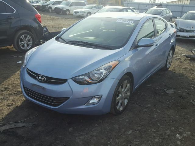 KMHDH4AEXCU348084 - 2012 HYUNDAI ELANTRA GL BLUE photo 2