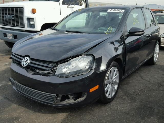 WVWBB7AJ9CW213078 - 2012 VOLKSWAGEN GOLF BLACK photo 2