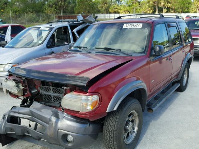 1FMZU73E6YZC63091 - 2000 FORD EXPLORER X RED photo 2