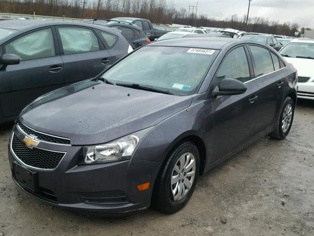 1G1PC5SH0B7138873 - 2011 CHEVROLET CRUZE LS GRAY photo 2