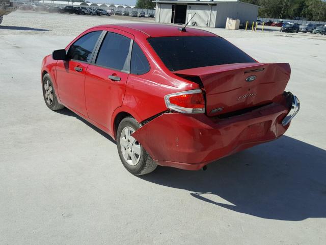 1FAHP34N18W270438 - 2008 FORD FOCUS S/SE RED photo 3