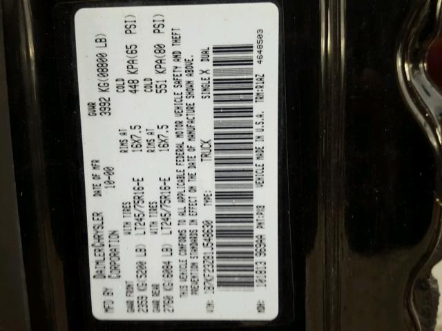 1B7KF23Z81J548630 - 2001 DODGE RAM 2500 BLACK photo 10