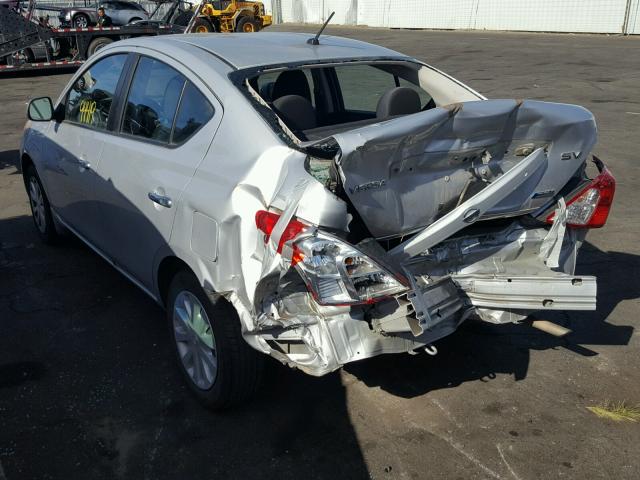 3N1CN7AP0CL881764 - 2012 NISSAN VERSA S SILVER photo 3