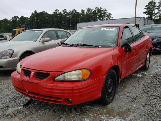 1G2NF52F42C299436 - 2002 PONTIAC GRAND AM S RED photo 2